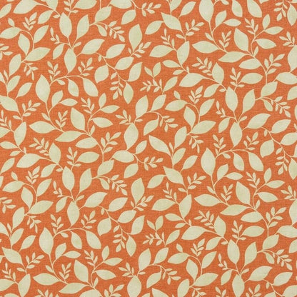 Decorative Pillow Cushion Cover Rene Burnt Orange Leves Floral Design 10" 12" 14" 16" 17" 18" 20" 22" 24" 26" Fryetts 100% Cotton Handmade - CushionCoverAndDecor