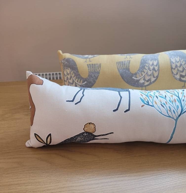 Draught Excluder March Hare Bunny Design, Door Draught Excluder , Long Draft Excluder , Window Draft Wind Stopper , - CushionCoverAndDecor