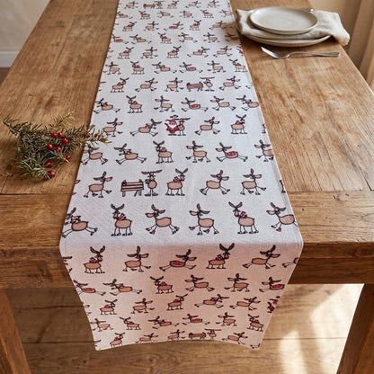 Santa Rudolph Christmas Table Runner