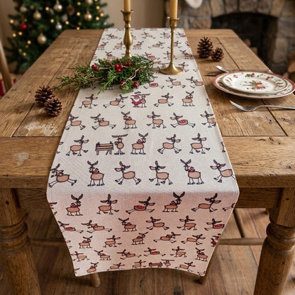 Santa Rudolph Christmas Table Runner
