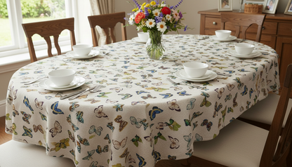Butterfly Garden Cotton Tablecloth