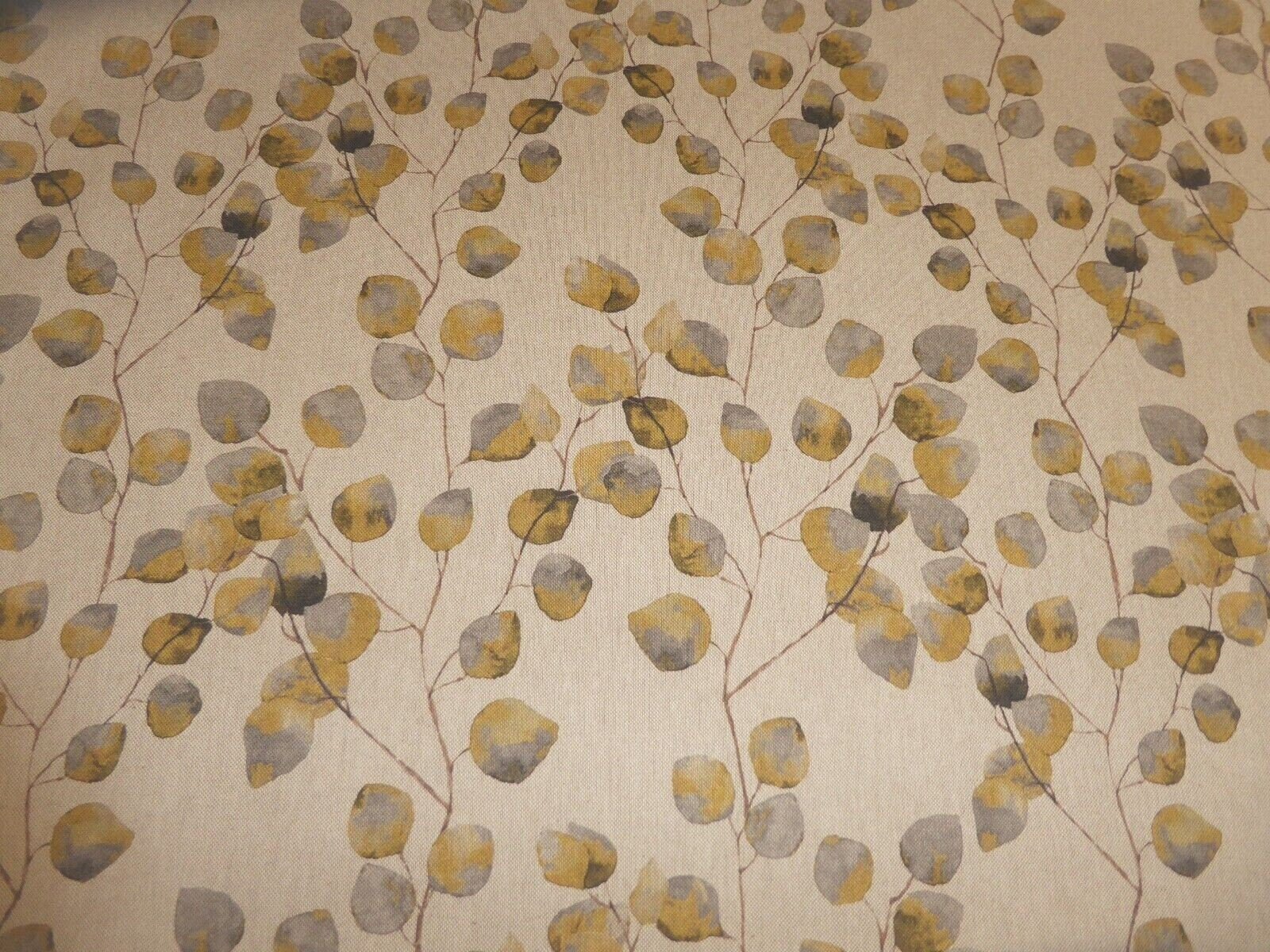 Eucalyptus Trail Tablecloth , Autumn Leaves Tablecloth , Linen Look Cotton Tablecloth , Tablecloth UK , - CushionCoverAndDecor