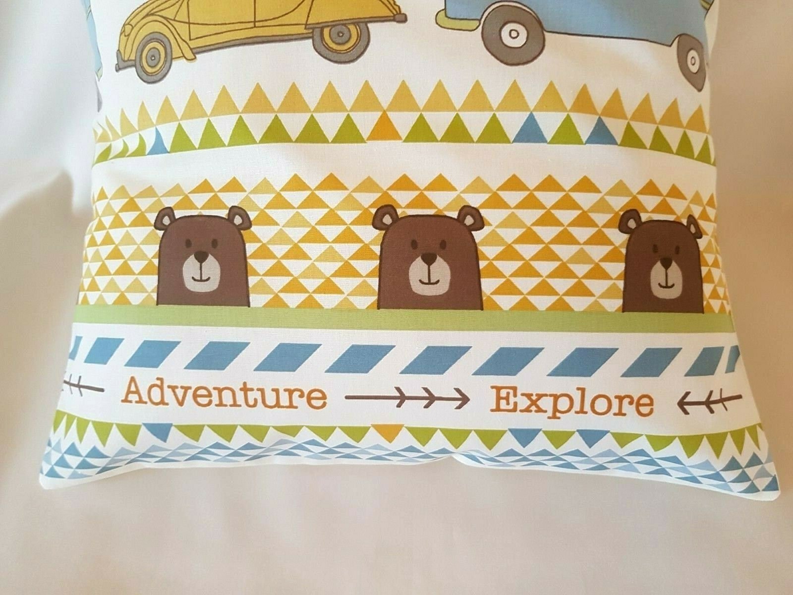 Explore Adventure Cushion Cover , Cars Cushion Cover , Children Pillow Cover , Kids Cushion , Decorative Cushion , Throw Pillow Cover UK - CushionCoverAndDecor