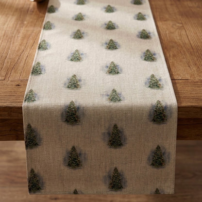 Luxuriöser Tischläufer mit Weihnachtsbaummotiv, erhältlich in verschiedenen Längen