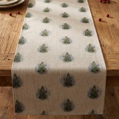 Luxuriöser Tischläufer mit Weihnachtsbaummotiv, erhältlich in verschiedenen Längen