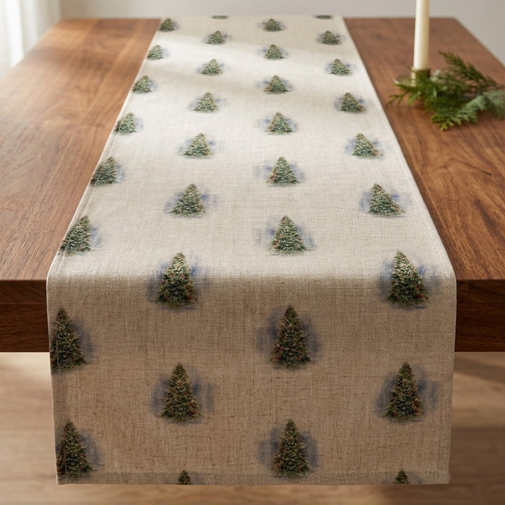 Luxuriöser Tischläufer mit Weihnachtsbaummotiv, erhältlich in verschiedenen Längen