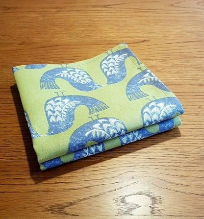 Fabric Napkins , Robin Fabric Napkins , Cotton Napkins , Fabric Napkin Set , Tableware , Birds Table Linen , Cloth Napkins - CushionCoverAndDecor