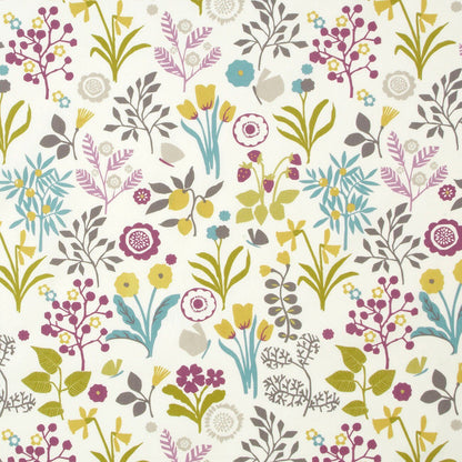 Fabric Placemats 12"x17" Clarke & Clarke Heather Olive Purple Bird Floral Design 100% Cotton Handmade - CushionCoverAndDecor