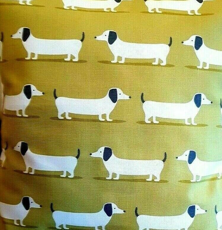 Fabric Placemats Fryetts Dachshund Sausage Dog Duck Egg Mustard Ochre Design 100% Cotton Handmade - CushionCoverAndDecor