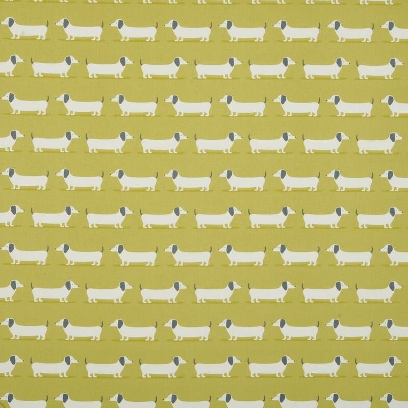 Fabric Placemats Fryetts Dachshund Sausage Dog Duck Egg Mustard Ochre Design 100% Cotton Handmade - CushionCoverAndDecor