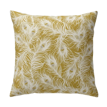 Harper Peacock Feather Ochre Cushion Covers