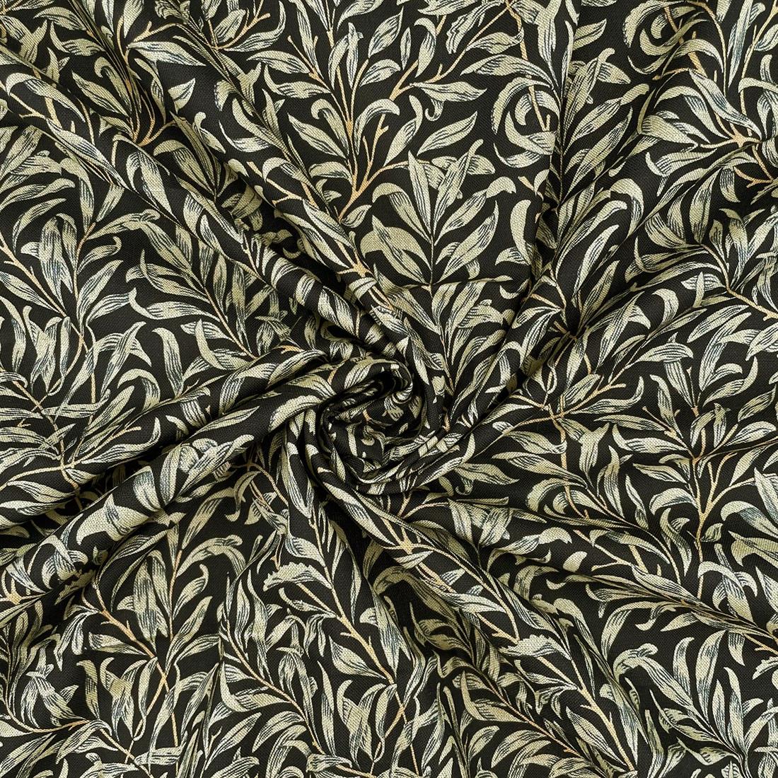 William Morris Willow Bough Ebony Black Tablecloth Round Oval Rectangle Available In Many Sizes