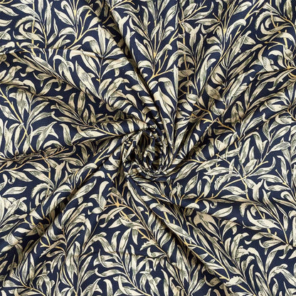 William Morris Willow Bough Navy Blue Tablecloth Round Oval Rectangle Available In Many Sizes