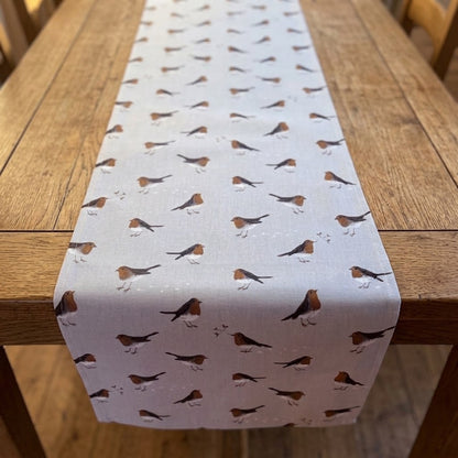 Sophie Allport Robin Neutral Weihnachtstischläufer