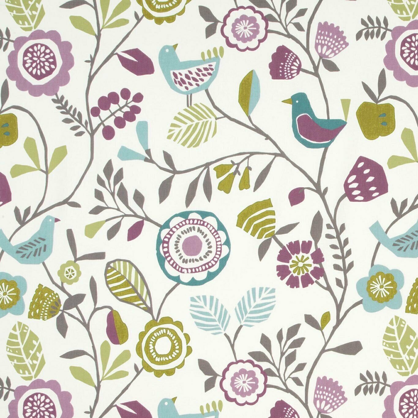 Floral Birds Tablecloth , Floral Tablecloth , Birds Tablecloth , Folki Tablecloth , Tablecloth UK - CushionCoverAndDecor
