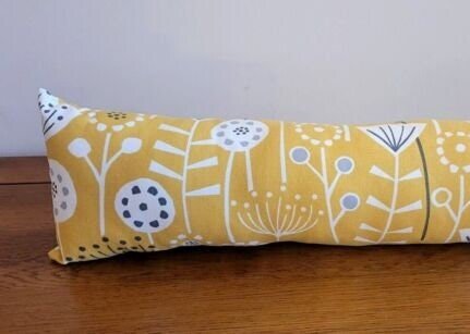 Floral Draught Excluder , Scandinavian Bergen Floral Door Draught Excluder , Long Draft Excluder , Window Draft Wind Stopper , - CushionCoverAndDecor