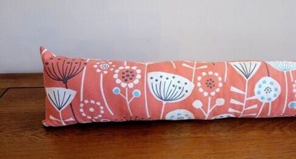 Floral Draught Excluder , Scandinavian Bergen Floral Door Draught Excluder , Long Draft Excluder , Window Draft Wind Stopper , - CushionCoverAndDecor