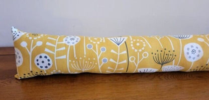 Floral Draught Excluder , Scandinavian Bergen Floral Door Draught Excluder , Long Draft Excluder , Window Draft Wind Stopper , - CushionCoverAndDecor