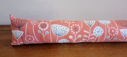 Floral Draught Excluder , Scandinavian Bergen Floral Door Draught Excluder , Long Draft Excluder , Window Draft Wind Stopper , - CushionCoverAndDecor