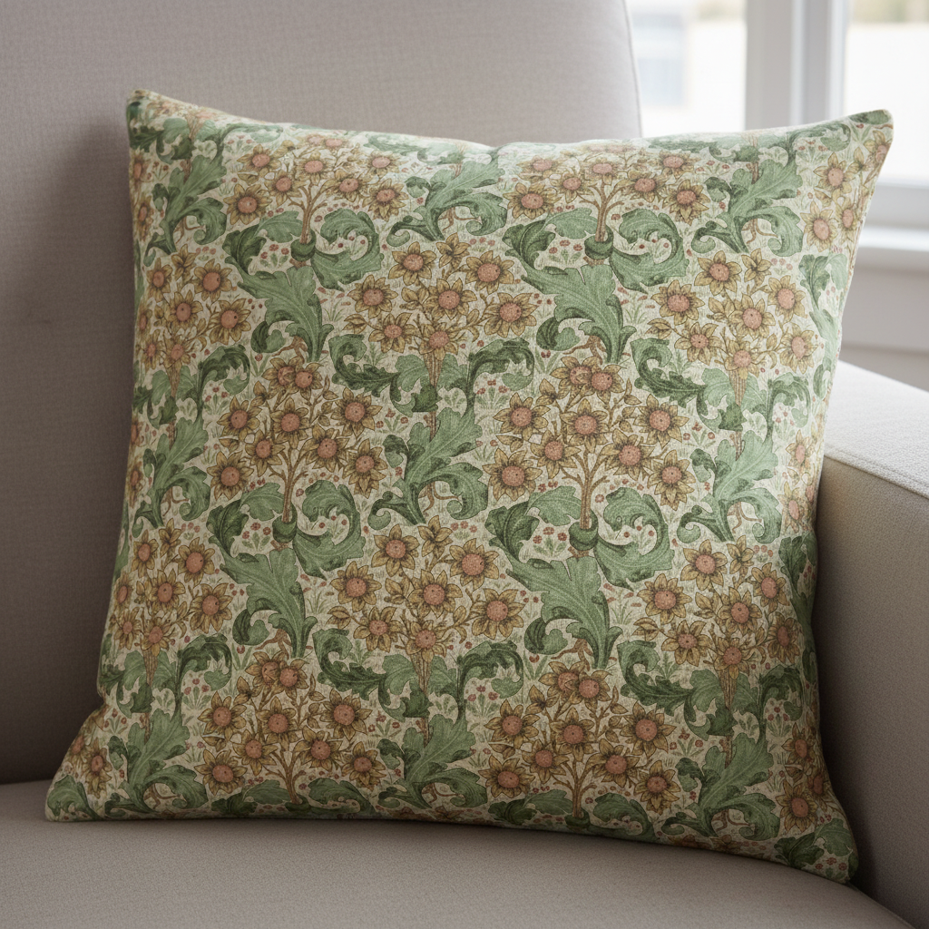 William Morris Orchid Floral Buttercup Cushion Cover