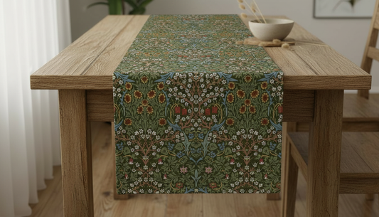 Tischläufer, Servietten mit springenden Hasen, Naturbeige-Design, Ostertischläufer, Größen: 91 cm, 122 cm, 137 cm, 152 cm, 163 cm, 183 cm, 213 cm, 244 cm, 264 cm, Handgefertigt aus 100 % Baumwolle