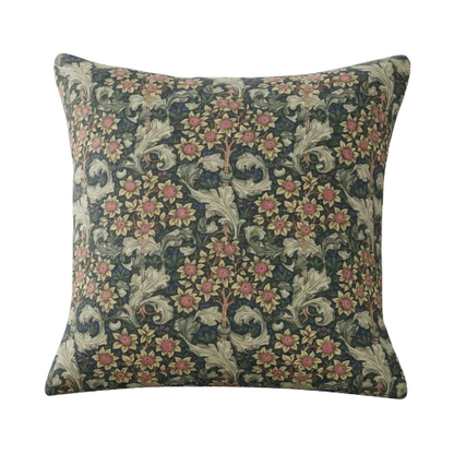 William Morris Orchid Floral Nightshade Grey Cushion Cover