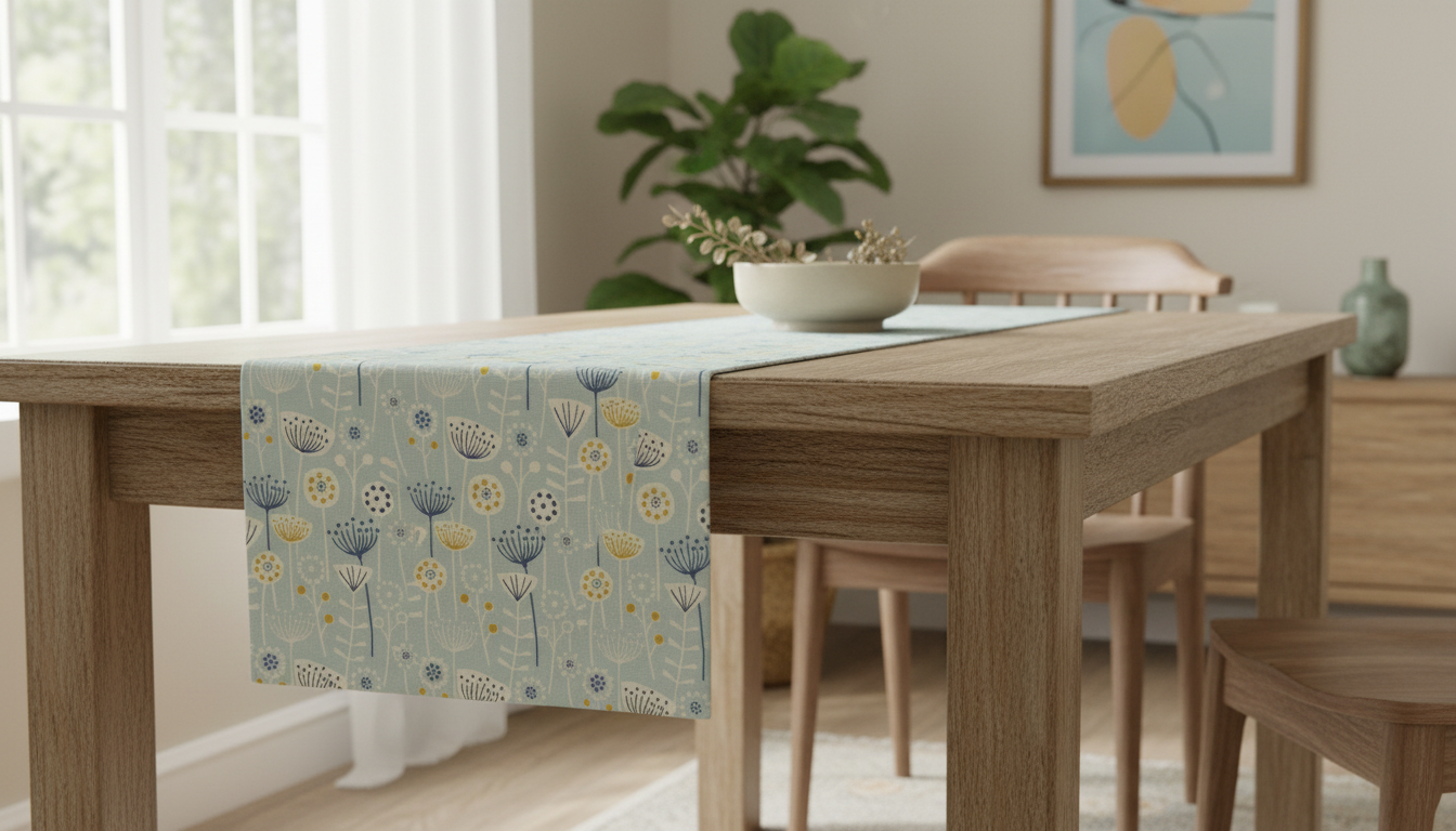 Tischläufer, Servietten mit springenden Hasen, Naturbeige-Design, Ostertischläufer, Größen: 91 cm, 122 cm, 137 cm, 152 cm, 163 cm, 183 cm, 213 cm, 244 cm, 264 cm, Handgefertigt aus 100 % Baumwolle