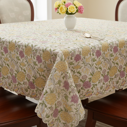 Tischdecke aus Baumwolle mit Orchideen- und Butterblumenmuster von William Morris