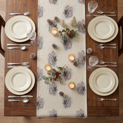 Festive Candy & Gingerbread Man Christmas Table Runner