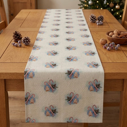 Festive Candy & Gingerbread Man Christmas Table Runner