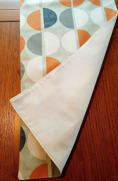 Geometric Table Runner , Orange Table Runner , Shoreditch Mango Table Runner , Table Runner UK 36" 48" 54" 60" 64" 72" 84" 96" 104" - CushionCoverAndDecor