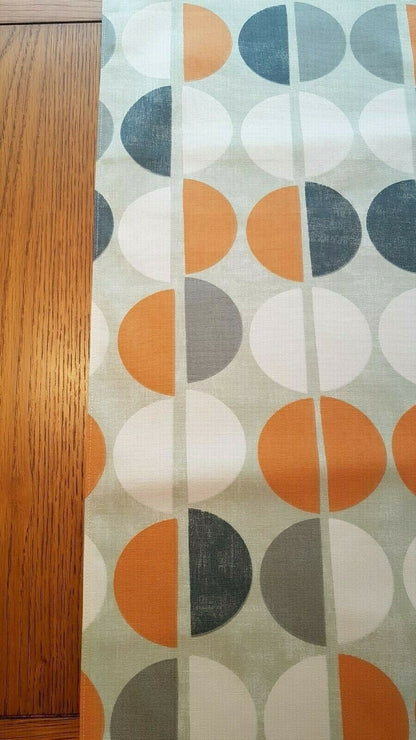 Geometric Table Runner , Orange Table Runner , Shoreditch Mango Table Runner , Table Runner UK 36" 48" 54" 60" 64" 72" 84" 96" 104" - CushionCoverAndDecor