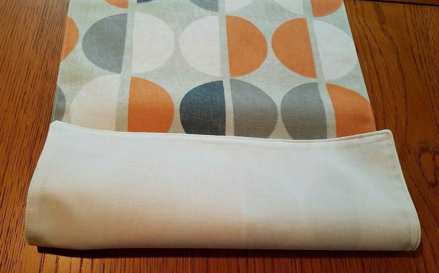 Geometric Table Runner , Orange Table Runner , Shoreditch Mango Table Runner , Table Runner UK 36" 48" 54" 60" 64" 72" 84" 96" 104" - CushionCoverAndDecor