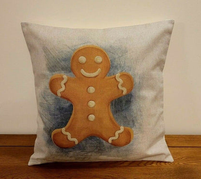 Gingerbread Man Christmas Cushion Cover - CushionCoverAndDecor