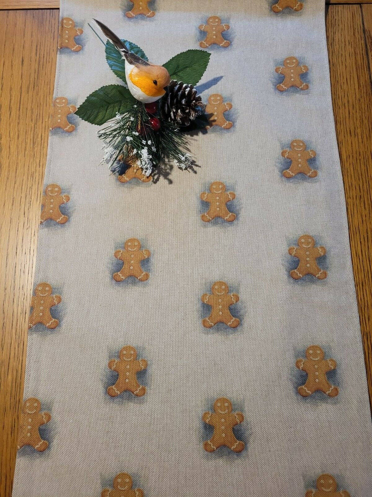 Gingerbread Man Christmas Table Runner - CushionCoverAndDecor