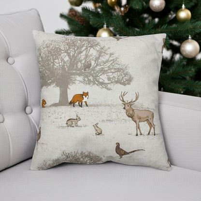 Christmas Stag Cushion Cover Tatton Autumn Wildlife