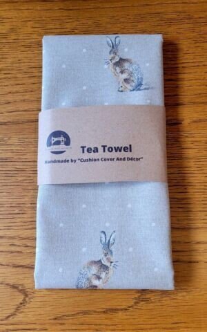 Hartley Hare Tea Towels , Easter Tea Towels , Kitchen Towel , Beige Brown Rabbit Tea Towel , Tea Towels UK - CushionCoverAndDecor