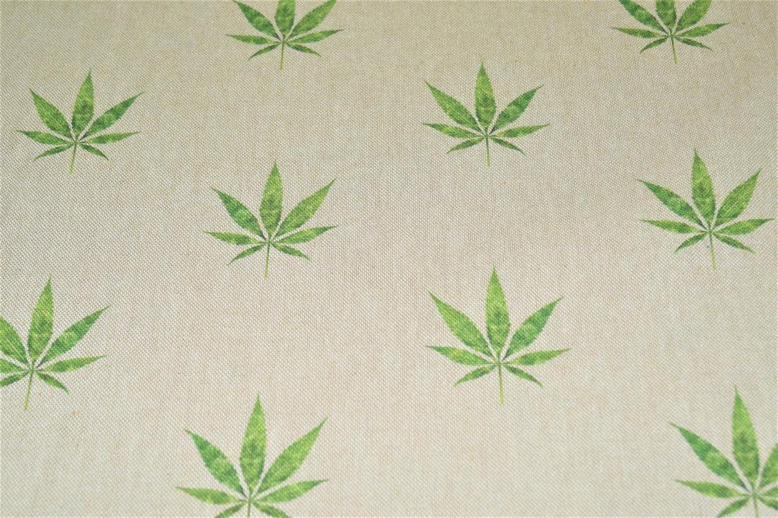 Hemp Leaf Tablecloth , Cotton Rich Linen Look Tablecloth , Tablecloth UK - CushionCoverAndDecor