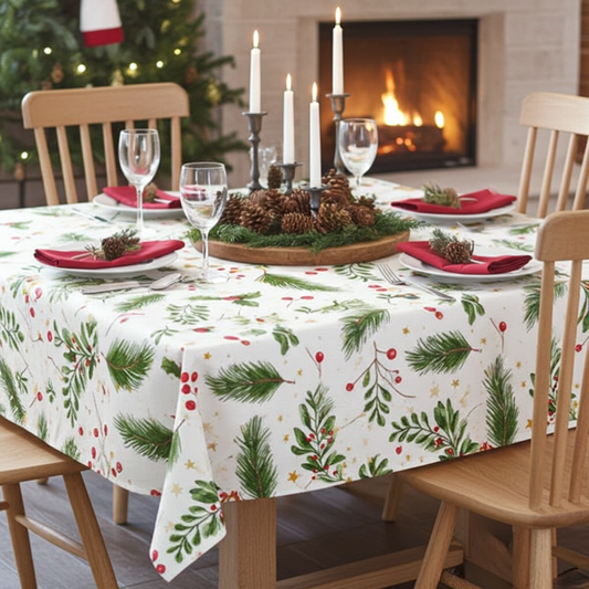 Christmas Twigs & Berries Tablecloth