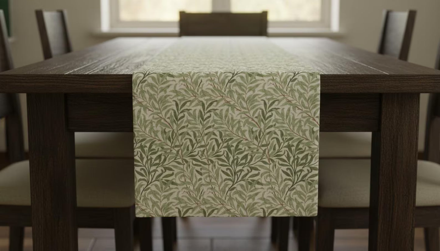 Tischläufer, Servietten mit springenden Hasen, Naturbeige-Design, Ostertischläufer, Größen: 91 cm, 122 cm, 137 cm, 152 cm, 163 cm, 183 cm, 213 cm, 244 cm, 264 cm, Handgefertigt aus 100 % Baumwolle
