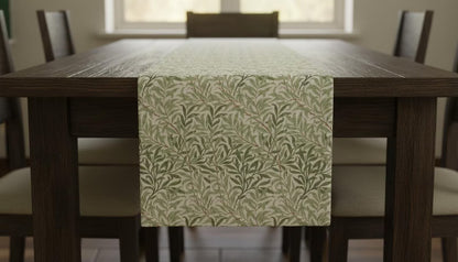 Tischläufer, Servietten mit springenden Hasen, Naturbeige-Design, Ostertischläufer, Größen: 91 cm, 122 cm, 137 cm, 152 cm, 163 cm, 183 cm, 213 cm, 244 cm, 264 cm, Handgefertigt aus 100 % Baumwolle