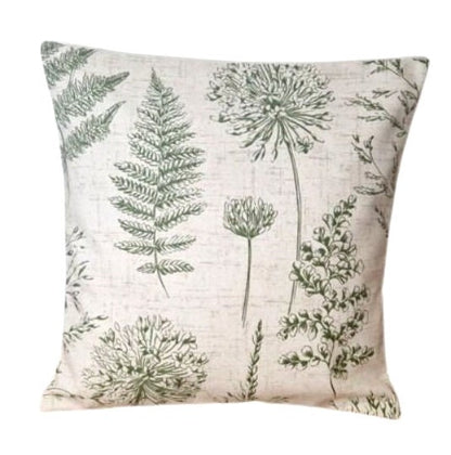 Chervil Fern Green Dandelion Wildflowers Cushion Cover