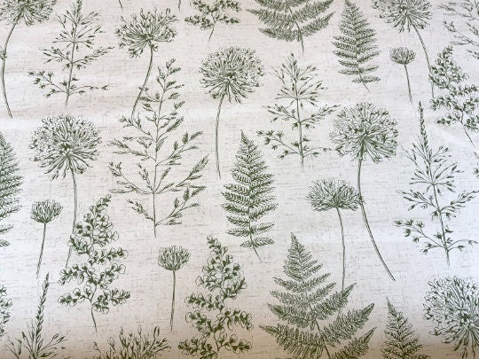 Chervil Fern Green Dandelion Wildflowers Cushion Cover