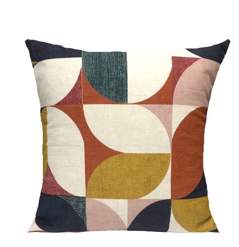 Geometric Cushion Cover , Clarke & Clarke Reno Retro Cushion Cover , Throw Pillow , Scatter Cushions , Cushion Cover UK