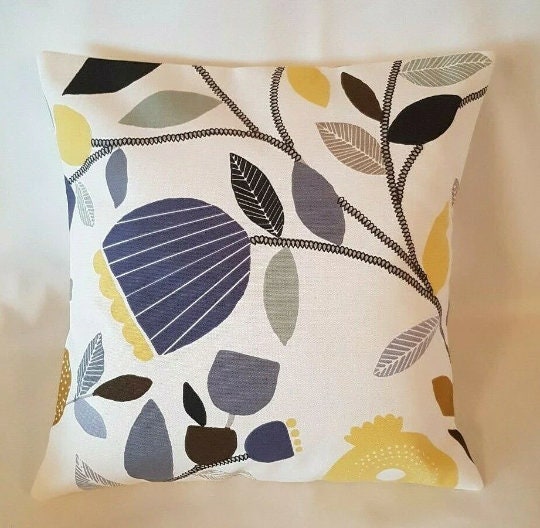 ILiv Pomegranate Trail Floral Ochre Yellow Cushion Cover , Throw Pillow , Scatter Cushions , Cushion Cover UK