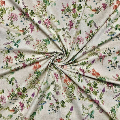 Botanical Garden Floral Tablecloth Napkins, Handmade Cotton Linen Look Fabric