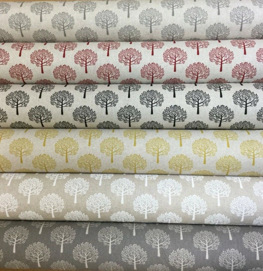Round Mulberry Trees Tablecloth , Linen Look Tablecloth , Floral Tablecloth , Round Tablecloth , Oval Tablecloth