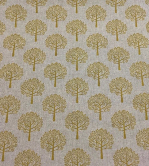 Round Mulberry Trees Tablecloth , Linen Look Tablecloth , Floral Tablecloth , Round Tablecloth , Oval Tablecloth