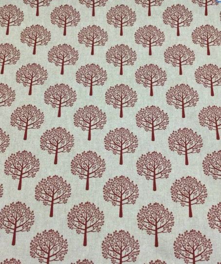 Round Mulberry Trees Tablecloth , Linen Look Tablecloth , Floral Tablecloth , Round Tablecloth , Oval Tablecloth