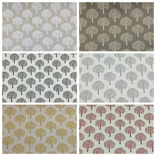 Mulberry Trees Ochre Tablecloth , Linen Look Tablecloth , Floral Tablecloth , Round Tablecloth , Oval Tablecloth